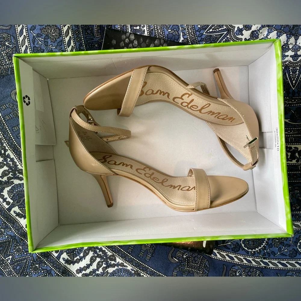 Sam Edelman Beige Strappy Heels - Picture 1 of 3